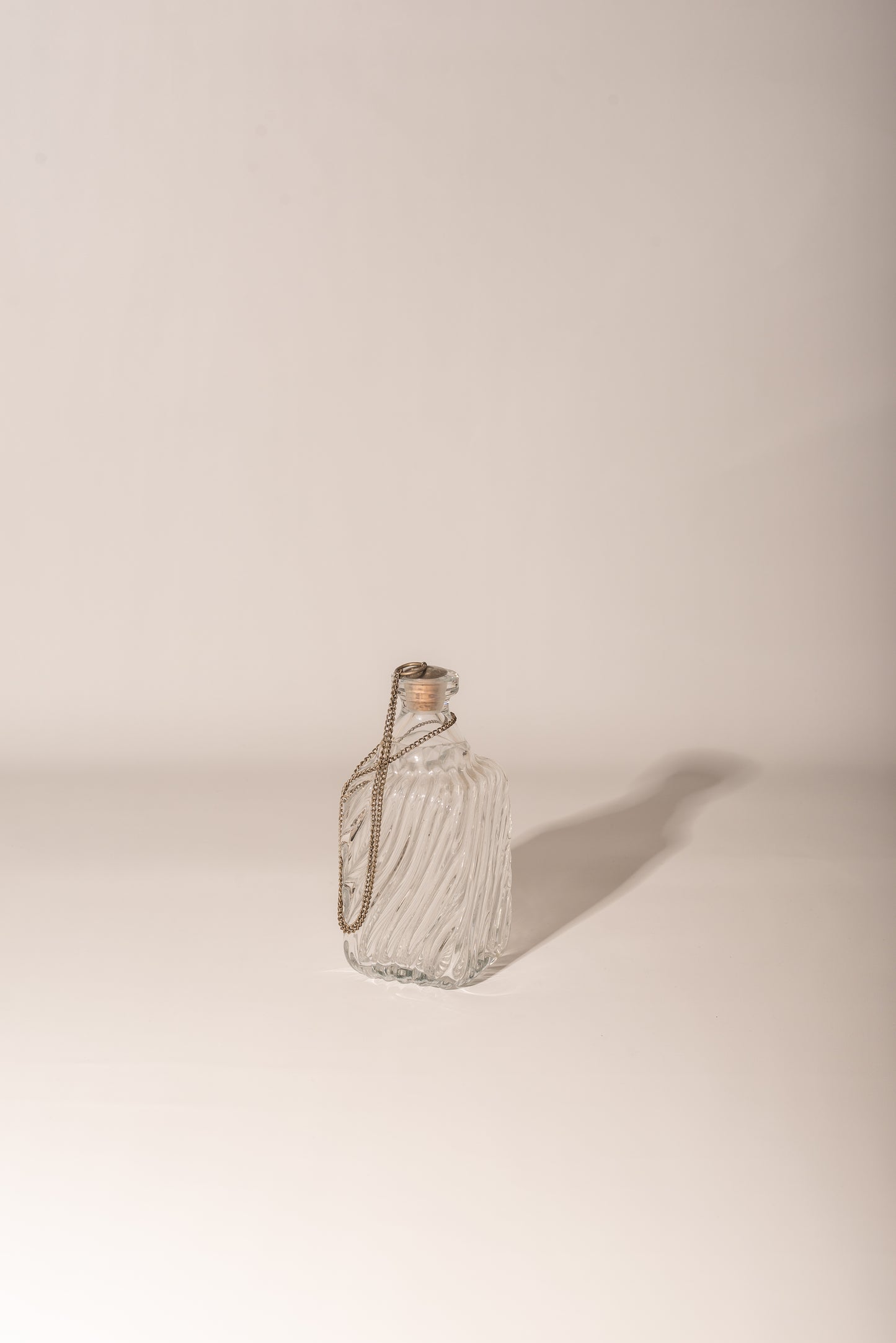 Swirled glass decanter