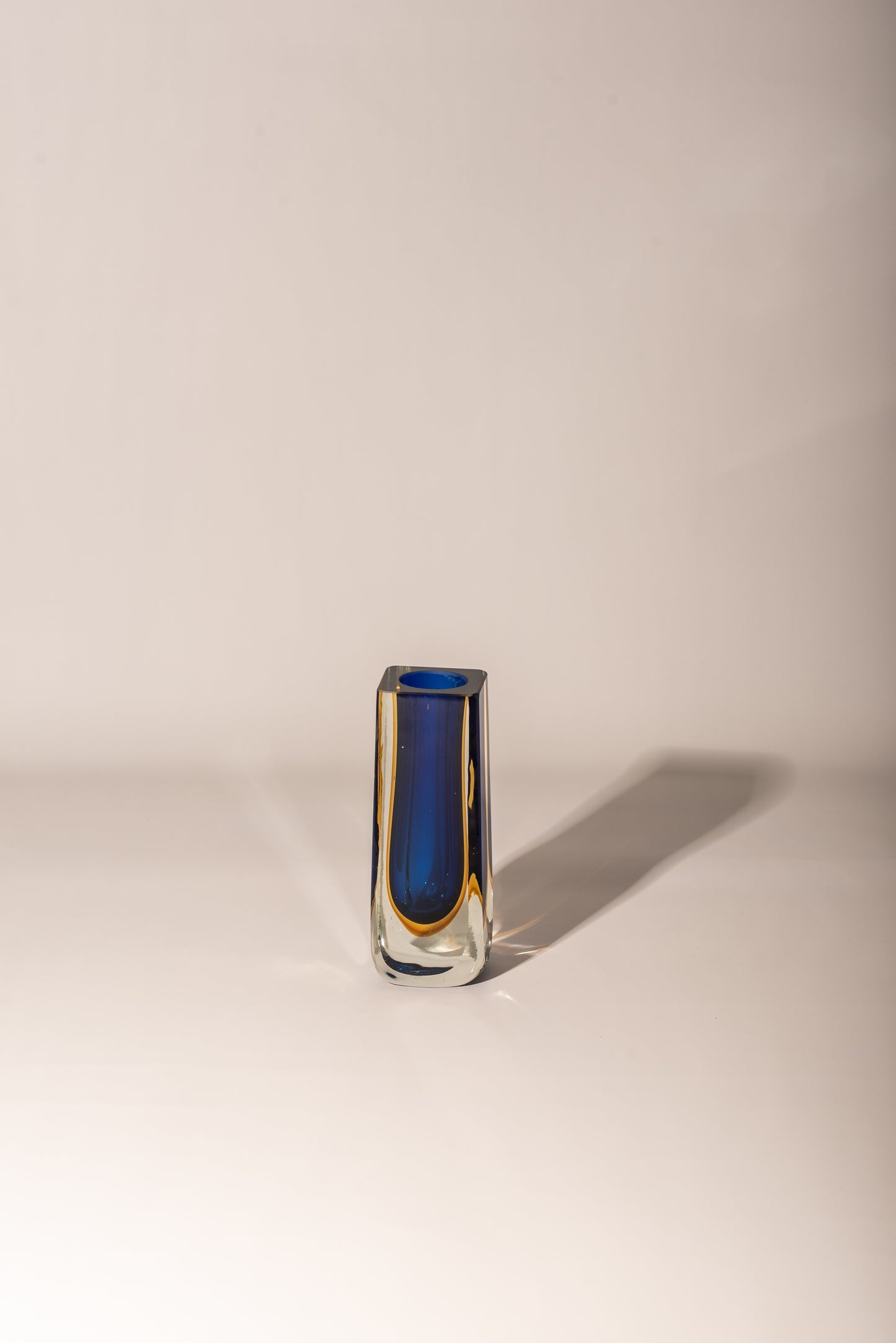 Blue Yellow Murano vase