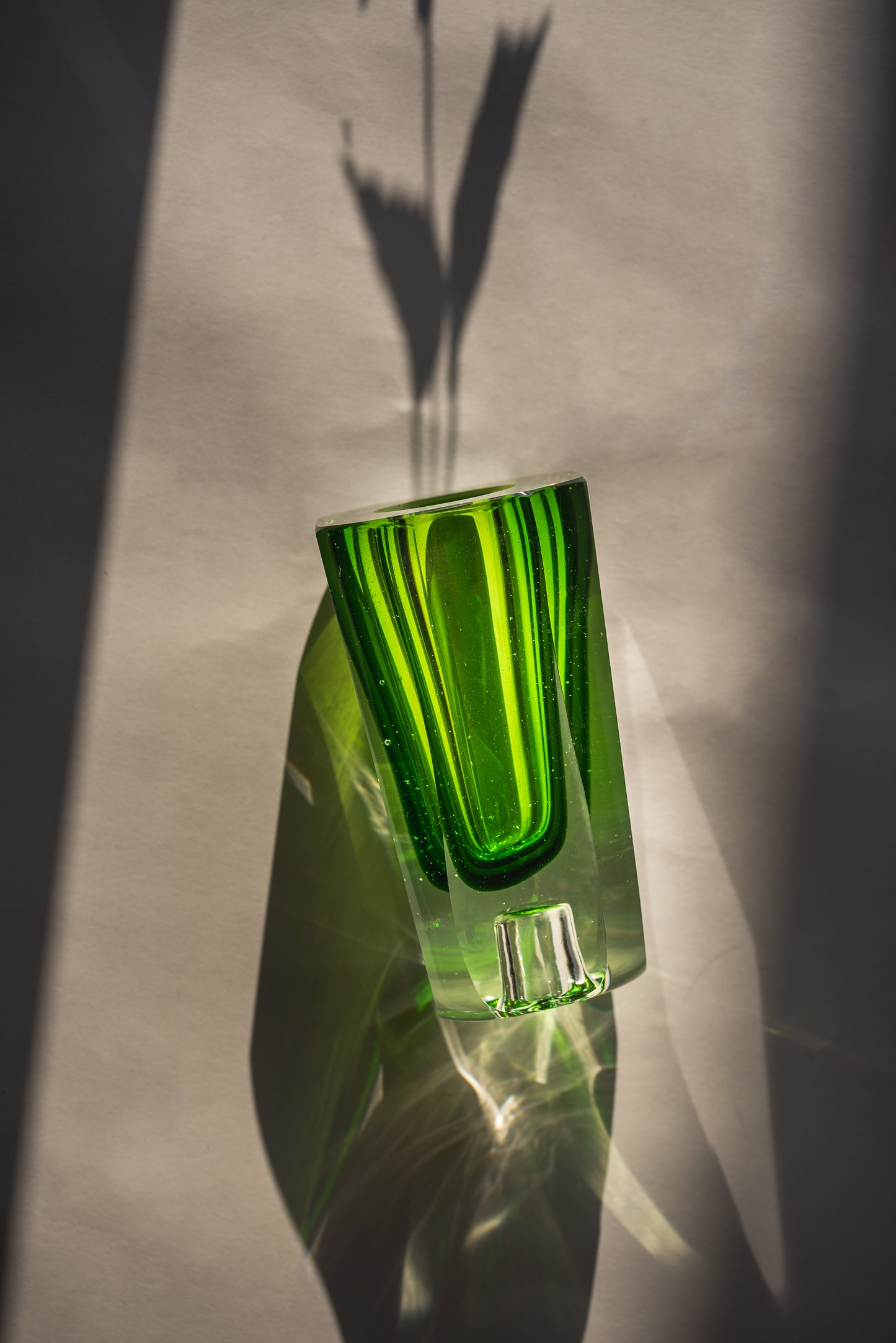 Green Murano vase