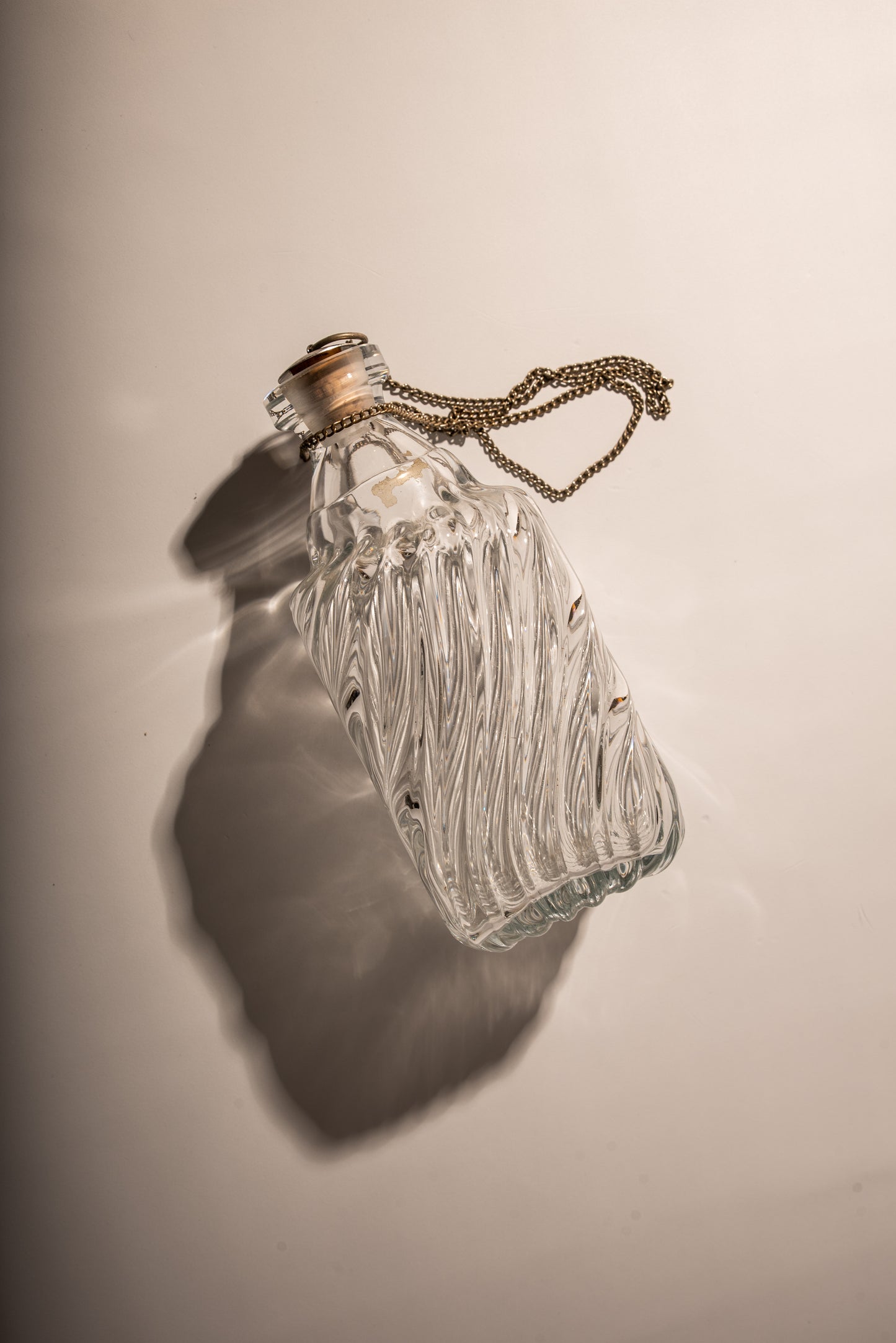 Swirled glass decanter