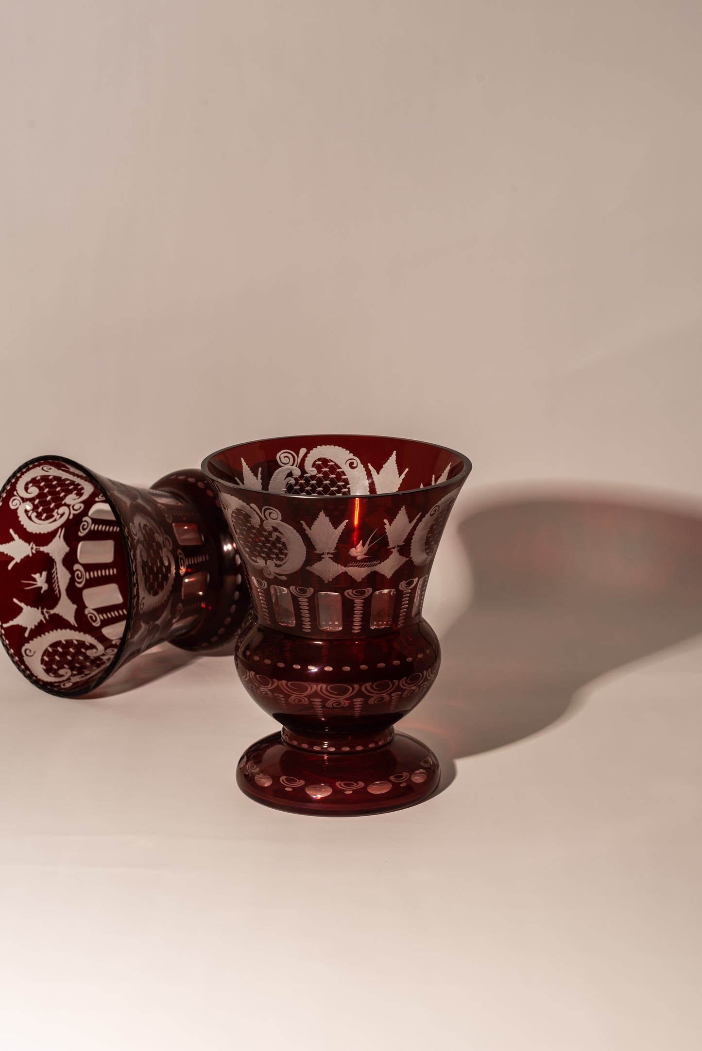 Bohemian ruby vases