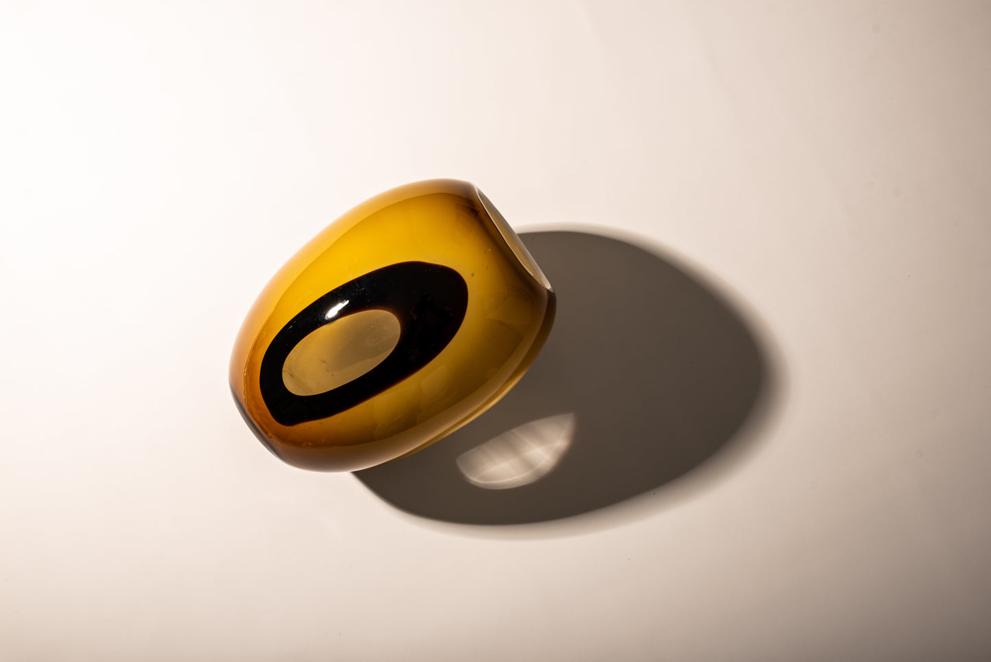 Brown, black and yellow vase