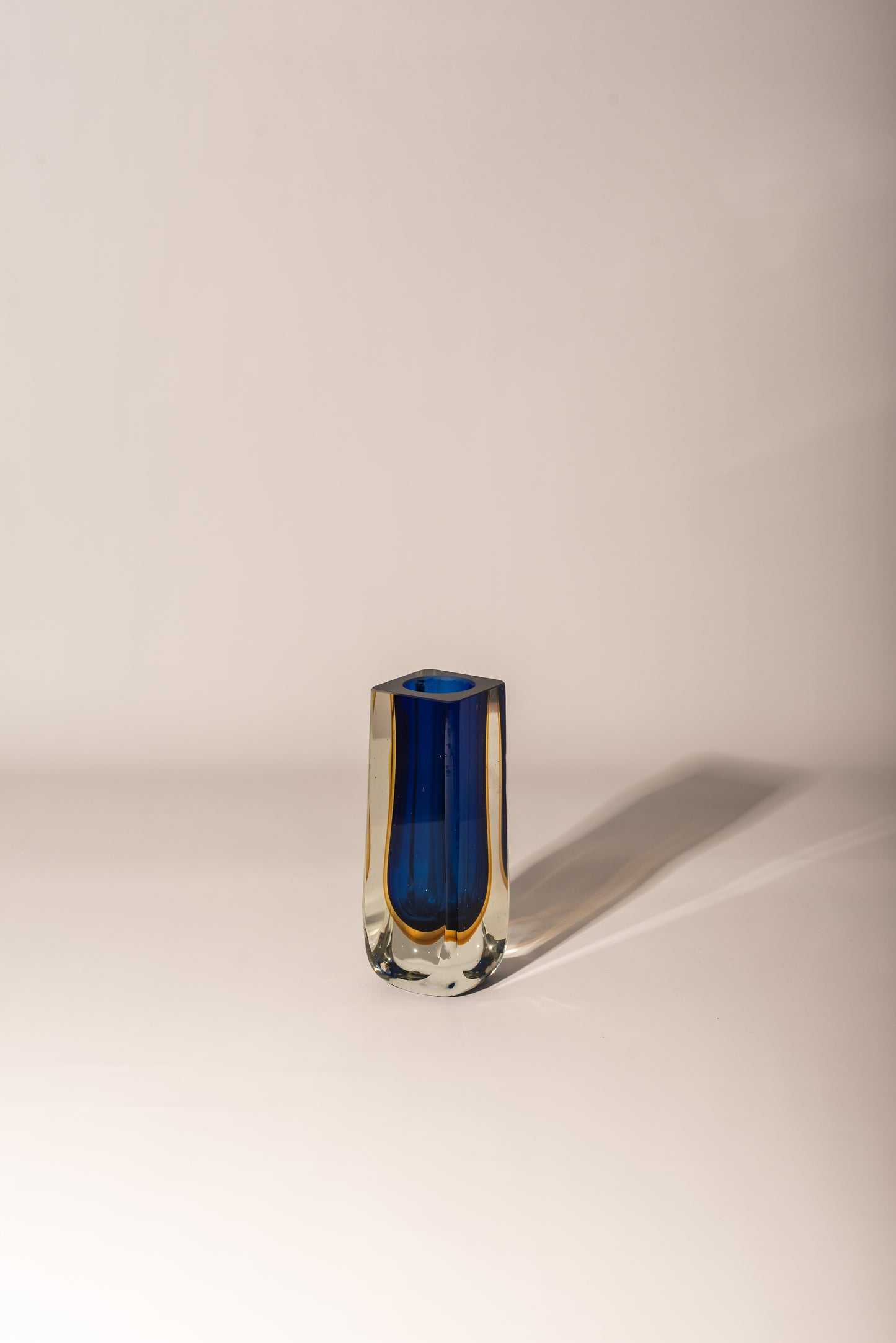 Blue Yellow Murano vase