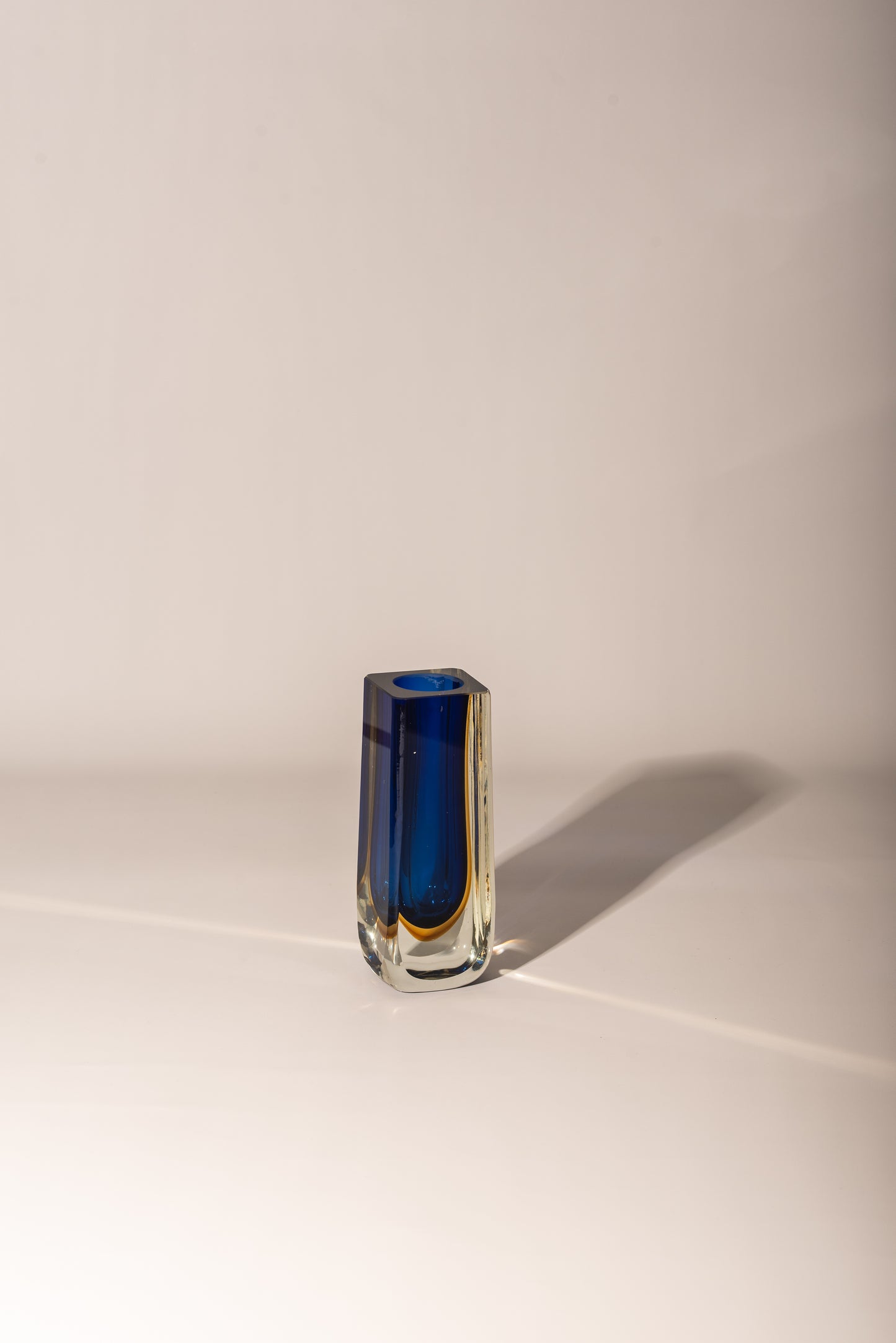 Blue Yellow Murano vase