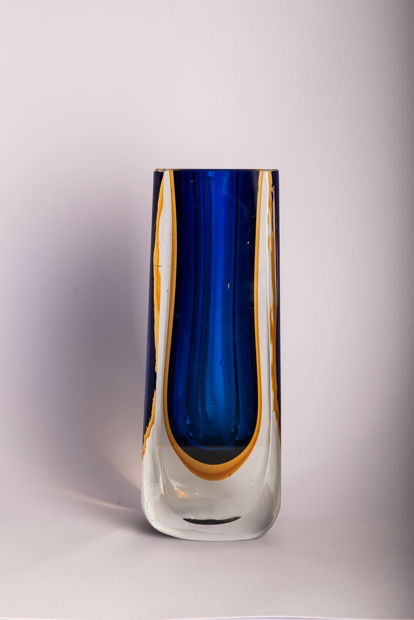Blue Yellow Murano vase