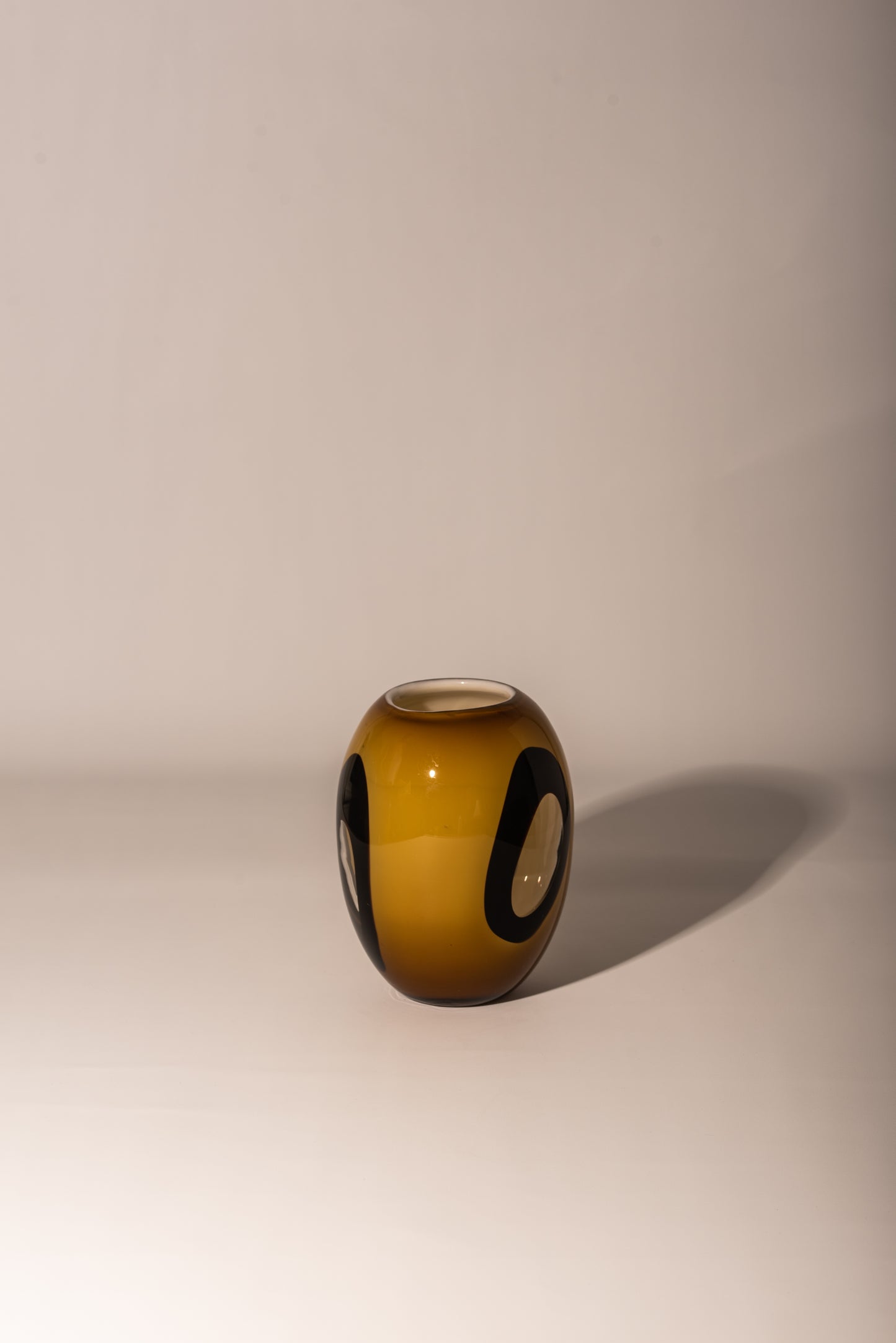 Brown, black and yellow vase