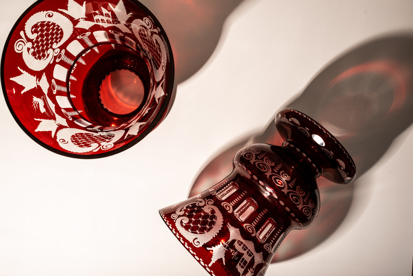 Bohemian ruby vases