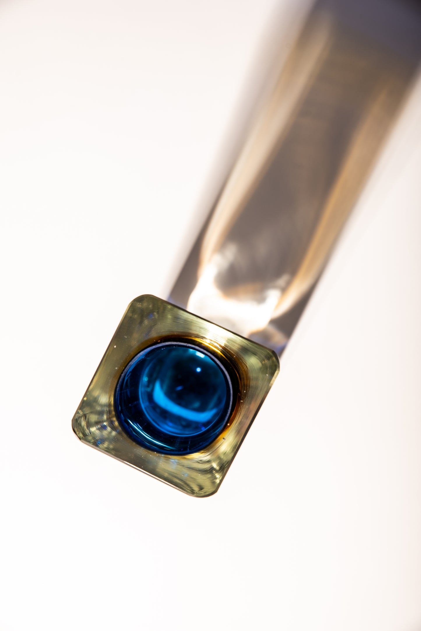 Blue Yellow Murano vase