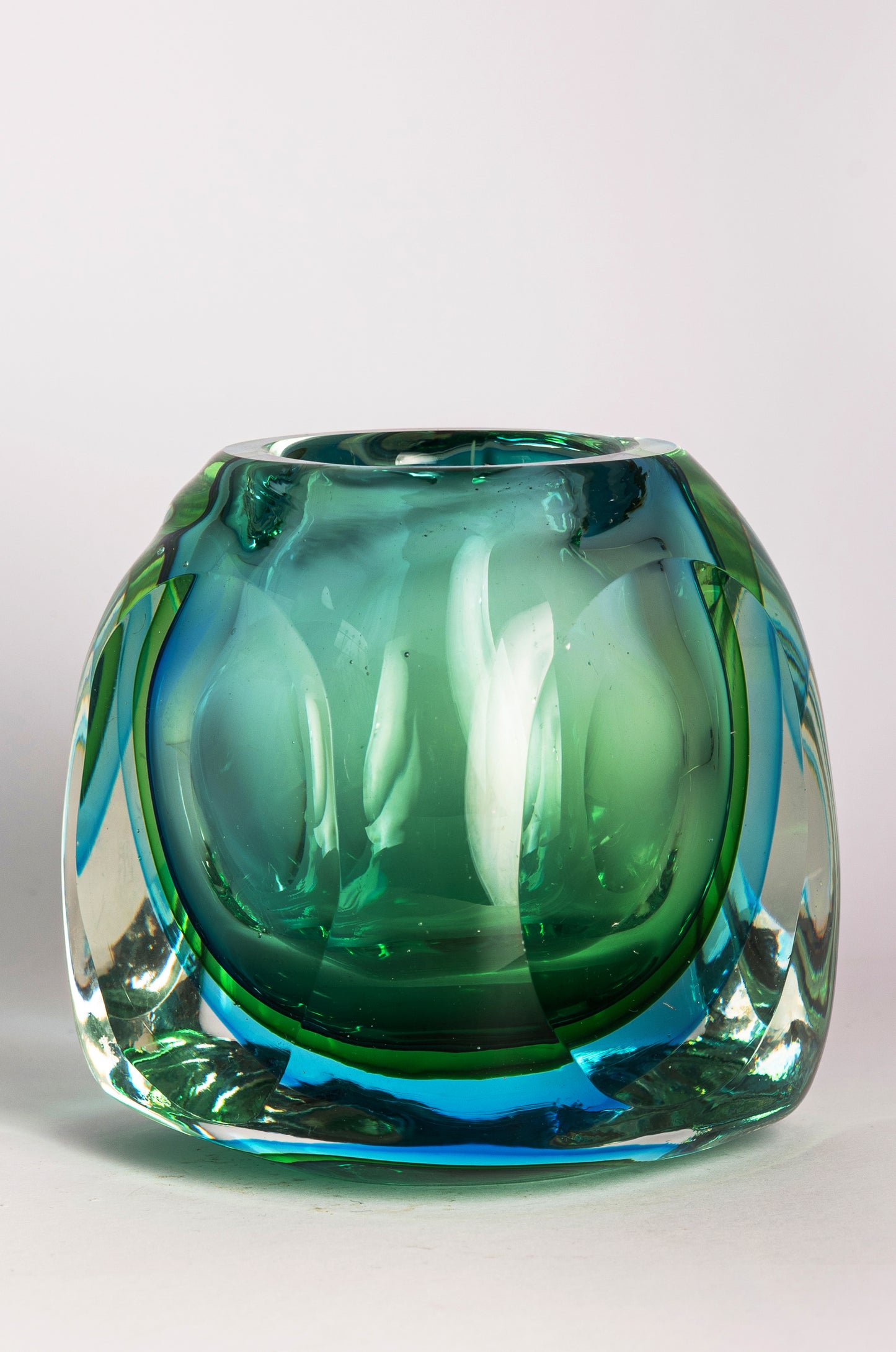 Green-blue Murano vase