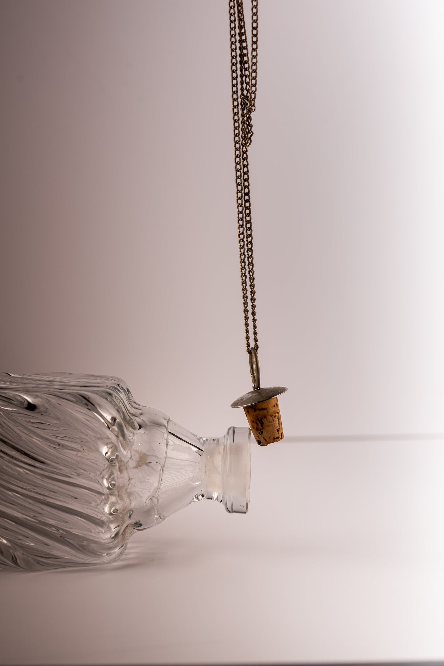 Swirled glass decanter