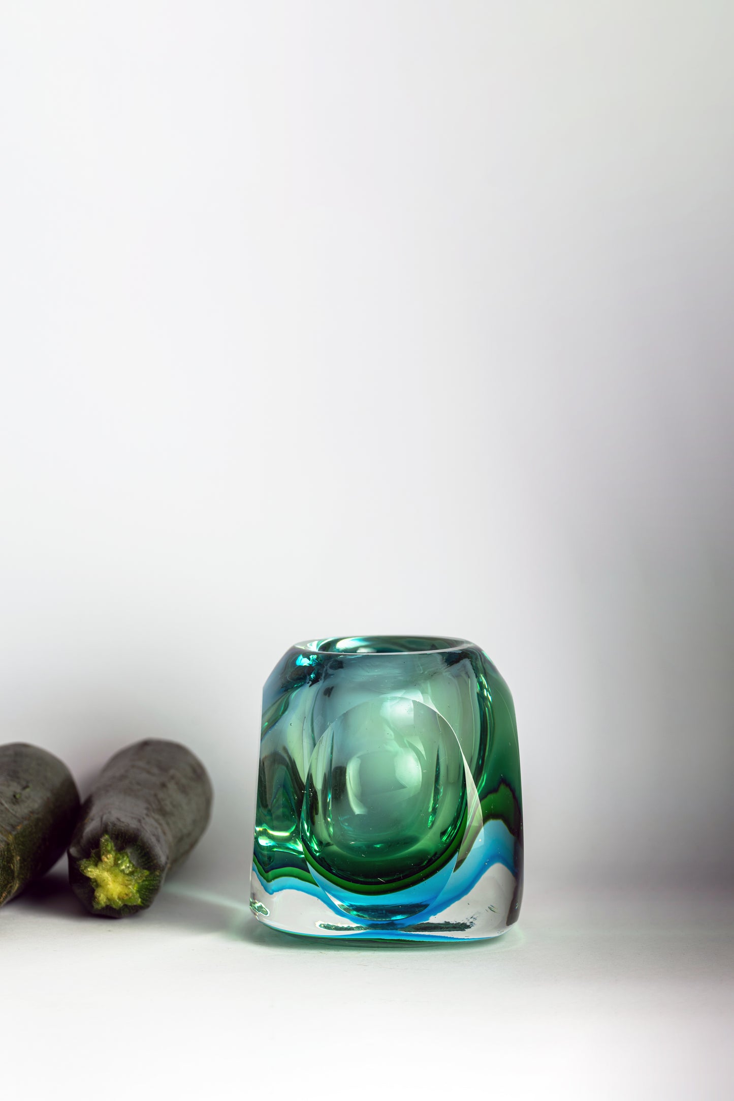 Green-blue Murano vase