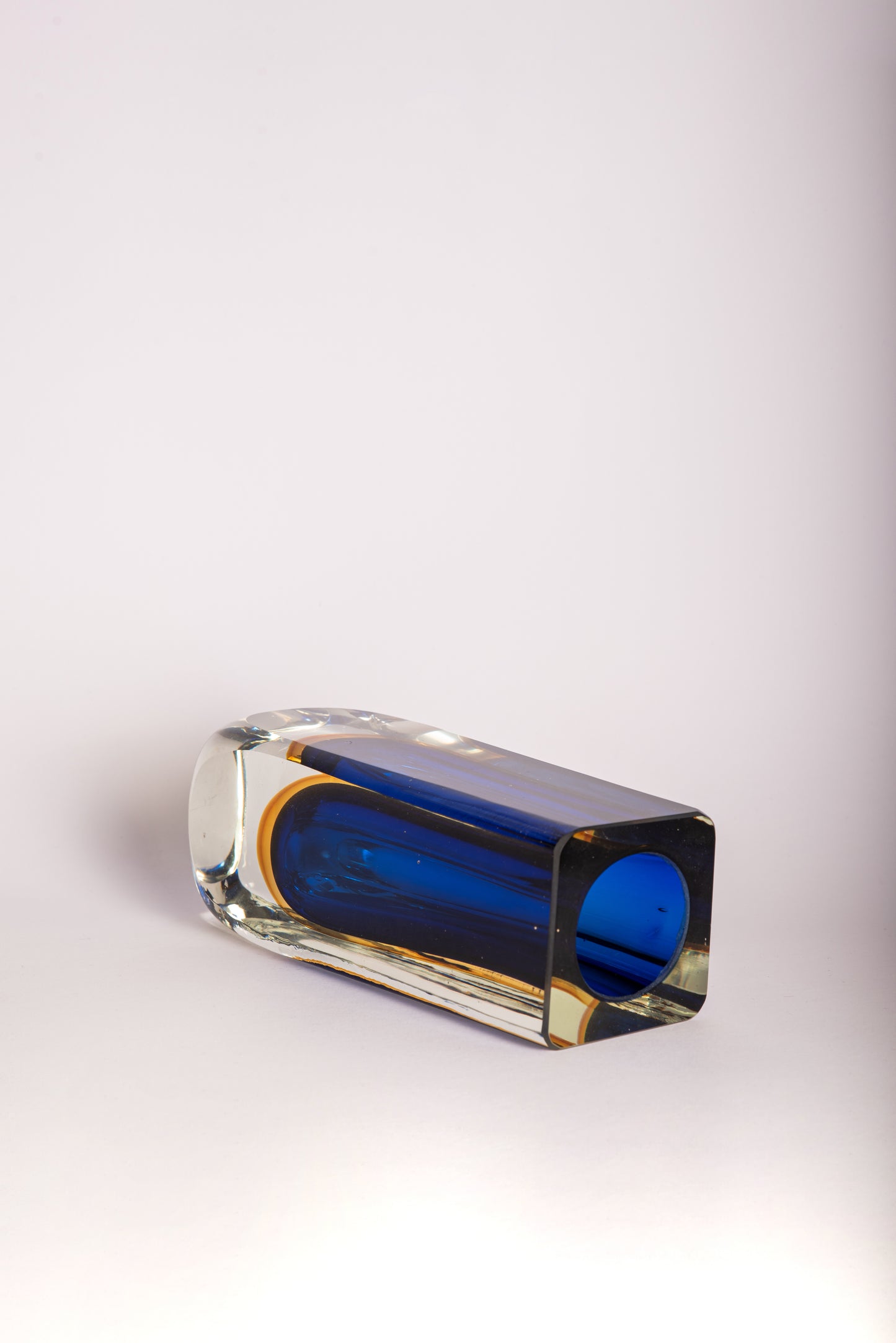 Blue Yellow Murano vase