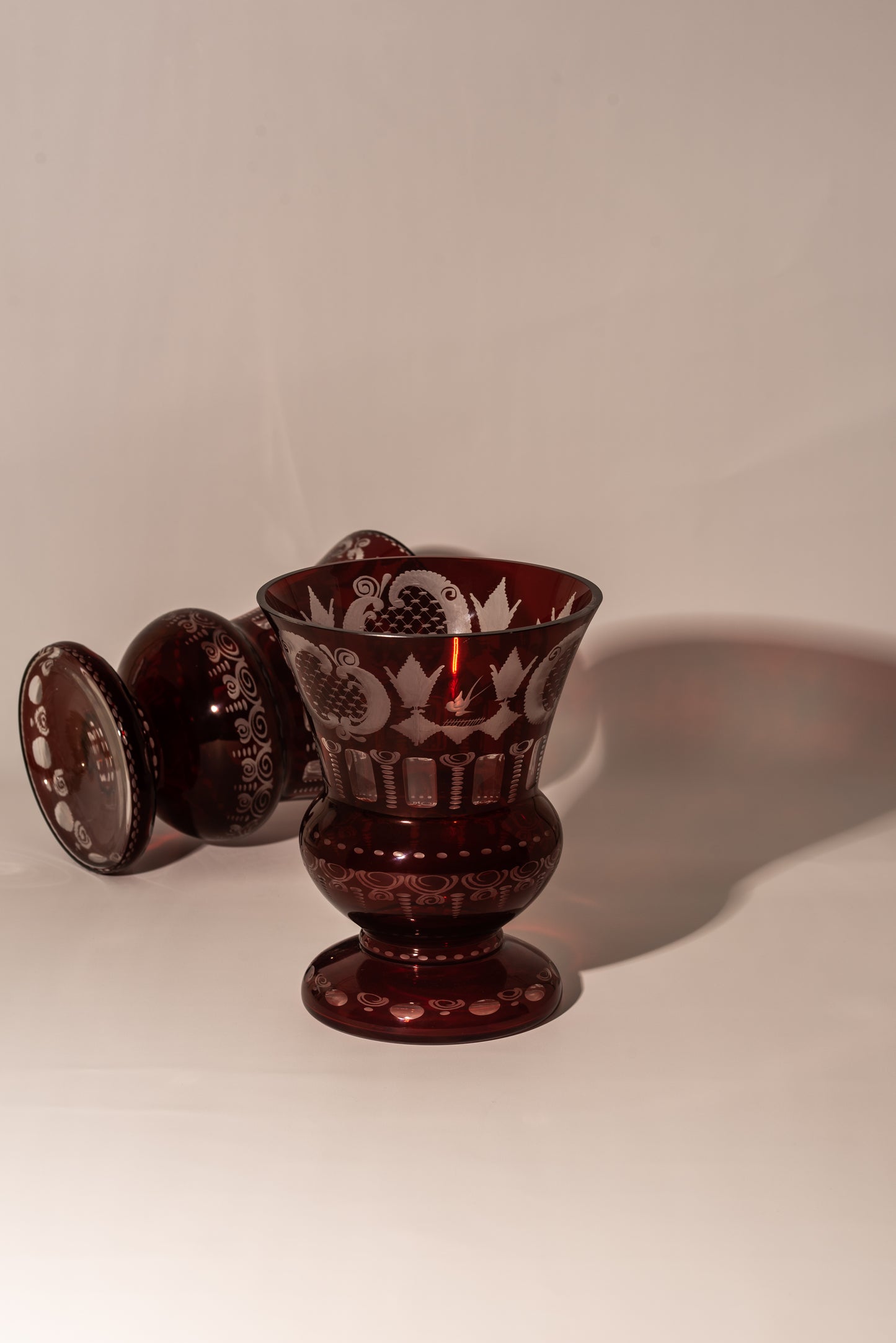 Bohemian ruby vases