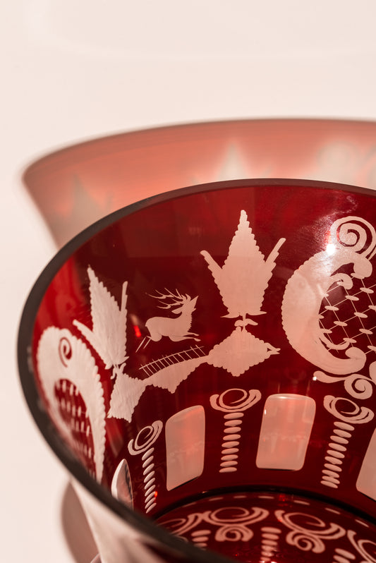 Bohemian ruby vases