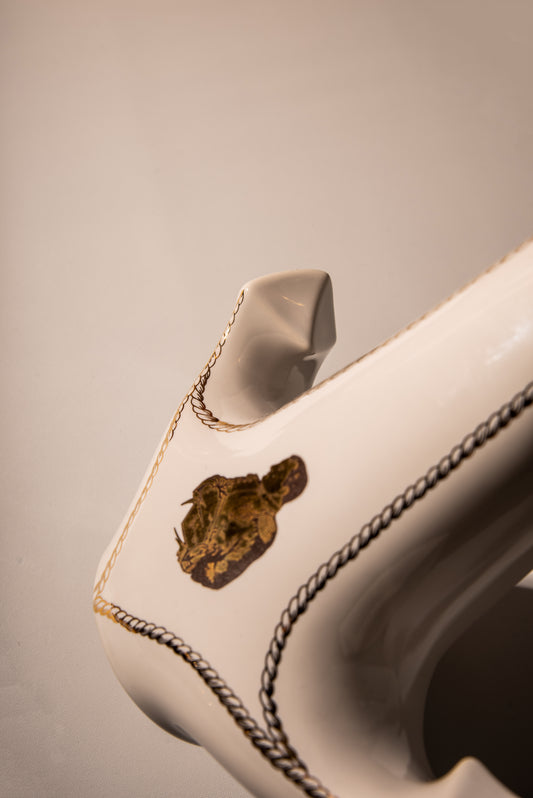 Anchor cognac godet - White