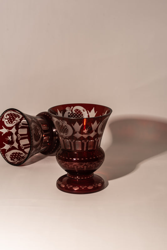 Bohemian ruby vases