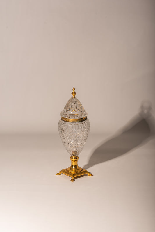Crystal potpourri vase